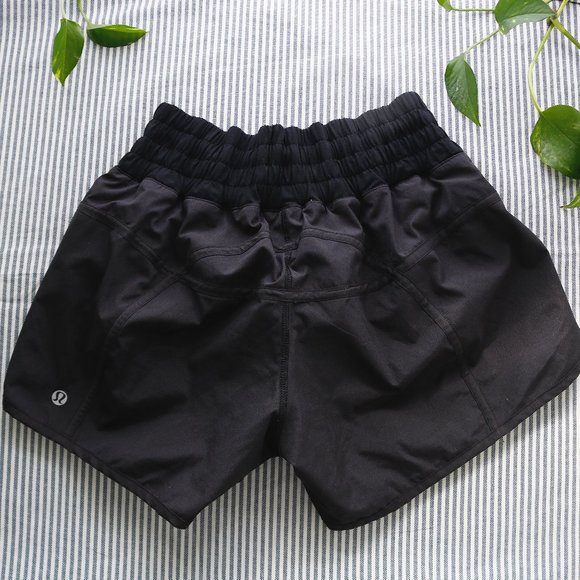 lululemon athletica Pants - lululemon athletica black high rise running shorts